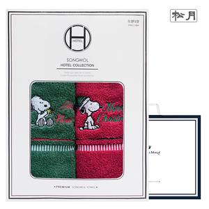 송월 스누피 아폴로 크리스마스 2매선물세트+쇼핑백 상품이미지