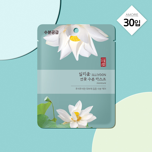 일리윤 연꽃 수분 마스크팩 30매