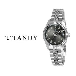 [입점특가][TANDY] 탠디 럭셔리 메탈 그레이 손목시계(스와로브스키 식입) T-3909 여성 대표이미지 섬네일