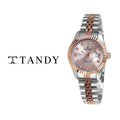 [입점특가][TANDY] 탠디 럭셔리 메탈 로즈골드 손목시계(스와로브스키 식입) T-3909 여성