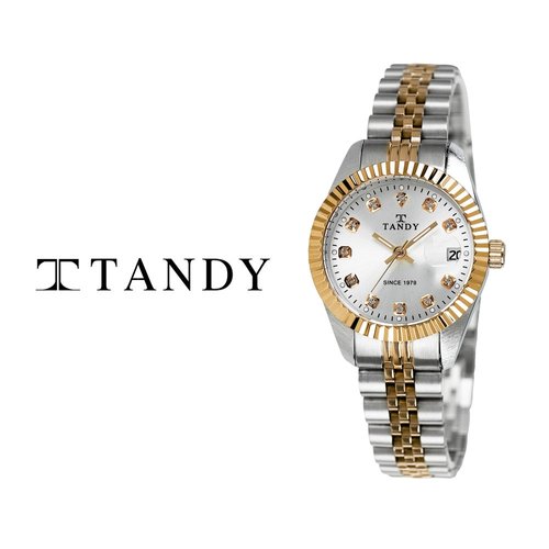 [입점특가][TANDY] 탠디 럭셔리 메탈 골드 손목시계(스와로브스키 식입) T-3909 여성
