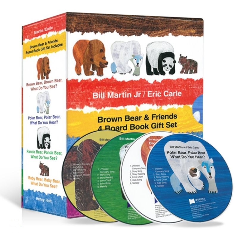 [노부영] 에릭칼 Bear 보드북 4종 세트 (Board Book & CD Set)