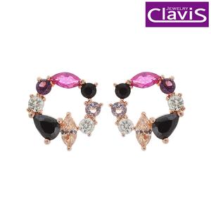 Clavis [클라비스] 14k 트위티 라운드 스터드 귀걸이 CL14kp EGP052 상품이미지