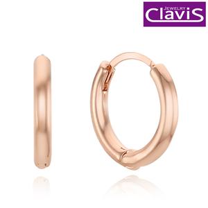 Clavis [클라비스] 14k 심플 골드링 원터치 귀걸이 CL14kp EGP204