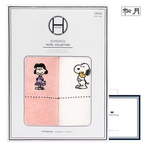 송월 스누피 프렌즈 2매 선물세트+쇼핑백 1세트 상품이미지