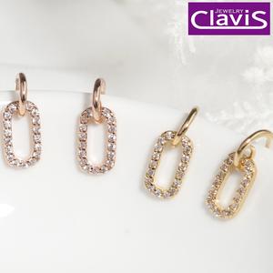 Clavis [클라비스] 14k 사각 브릿지 스터드 귀걸이 CL14kp EGP209 상품이미지