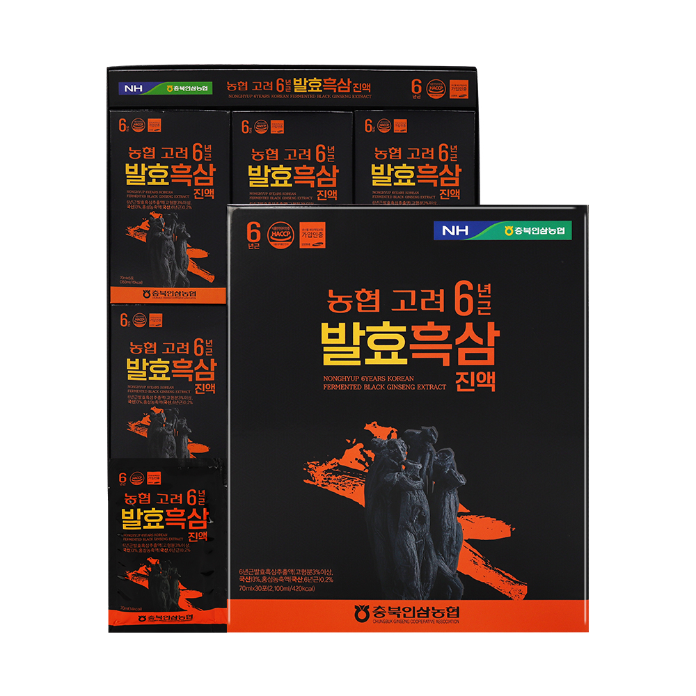충북인삼농협 농협 고려 6년근 발효흑삼진액 70mlx30포