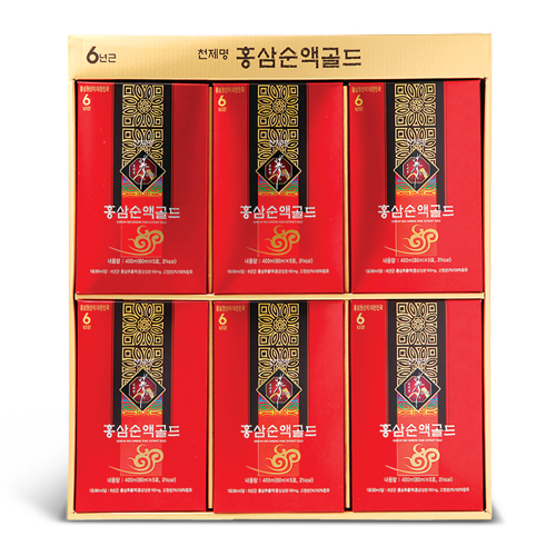 [천제명] 6년근홍삼 홍삼순액골드 (80ml x 30포) + 쇼핑백