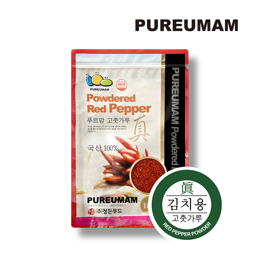 푸르맘 진 고춧가루 김치용(보통매운맛) 1kg 국산