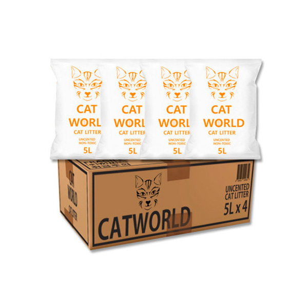 캣월드 고양이 벤토나이트 모래 무향 5L X 4개 (1 Box) 