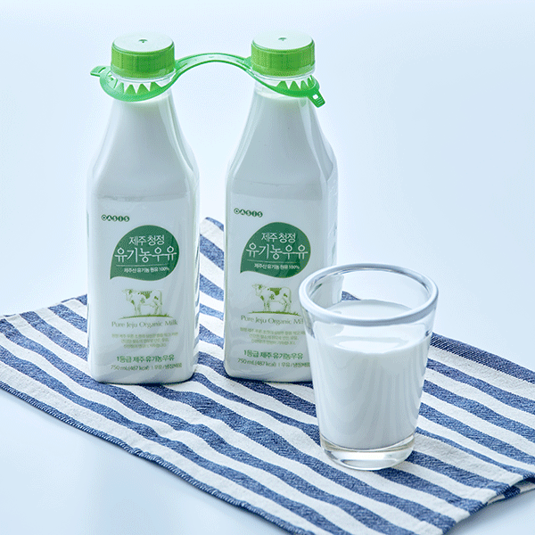 제주청정 유기농우유 (750ml x 2병)