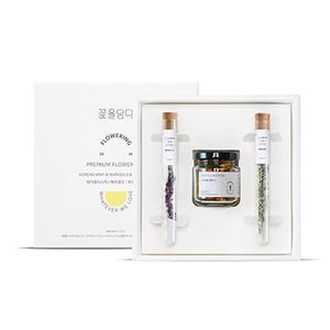 [꽃을담다] 미니꽃차 & 티스틱 2개 선물 세트 + 쇼핑백 상품이미지