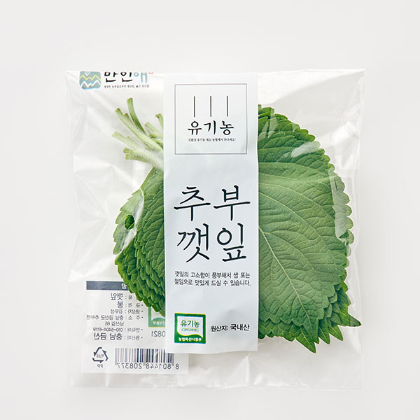 [20% 쿠폰] 유기농 추부깻잎(20장/봉)