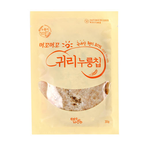 (당일출고) 무농약 친환경 머꼬머꼬 유아간식 보리누룽칩 30g 1봉