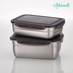 [쉬젤] Shizell 엘레강스 대용량 푸드컨테이너 직사각2종세트(직사각1,950ml +직사각 1,310ml) 상품이미지