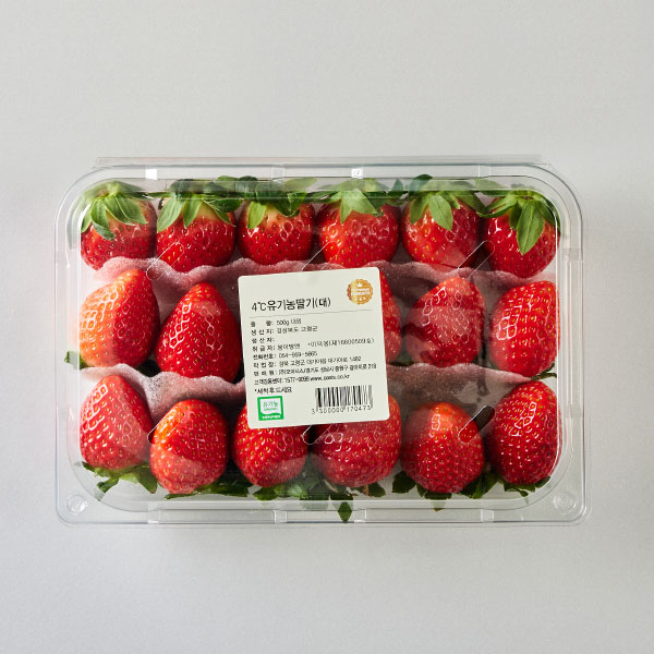 유기농 4℃ 딸기(대/500g)