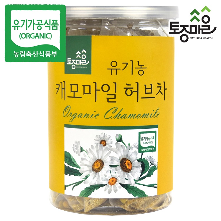 [토종마을]유기농 캐모마일 허브차 30티백 (싱싱티백캔) 