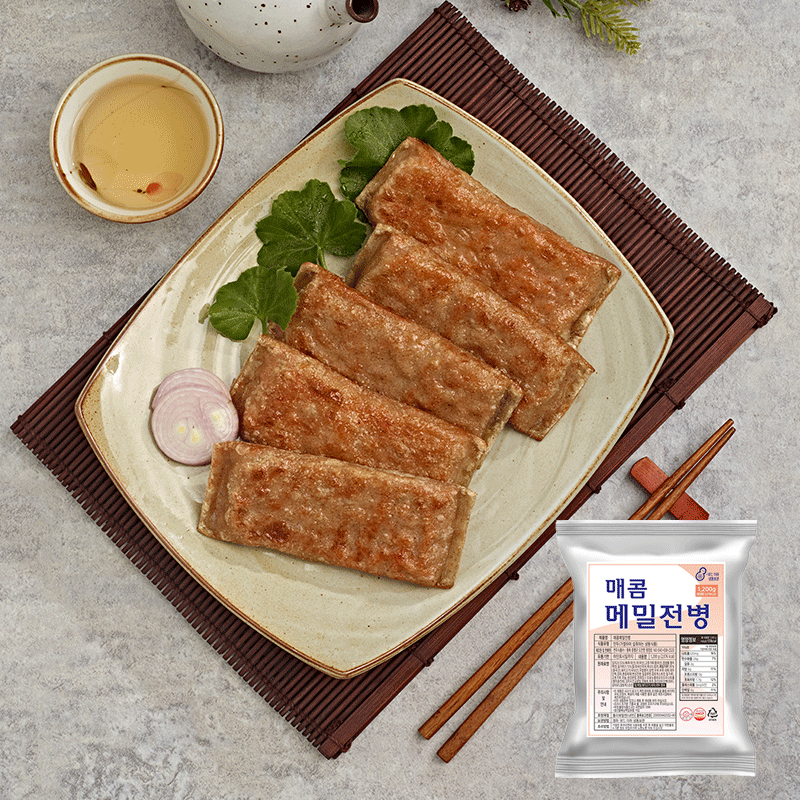 [천두식품] 매콤 메밀전병 1.2kg 1봉 대표이미지 섬네일