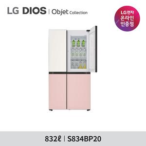 LG 디오스 매직스페이스 오브제컬렉션 양문형 냉장고 S834BP20