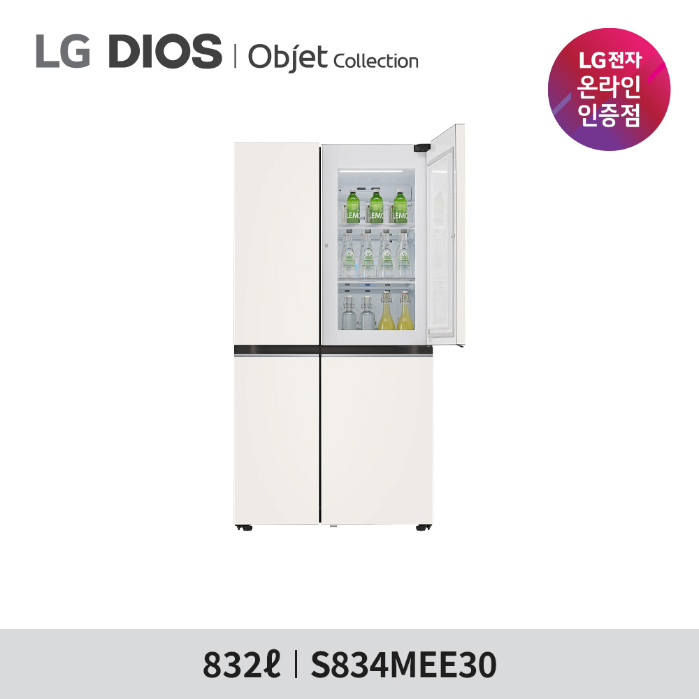 LG 디오스 오브제컬렉션 양문형 냉장고 S834MEE30 대표이미지 섬네일