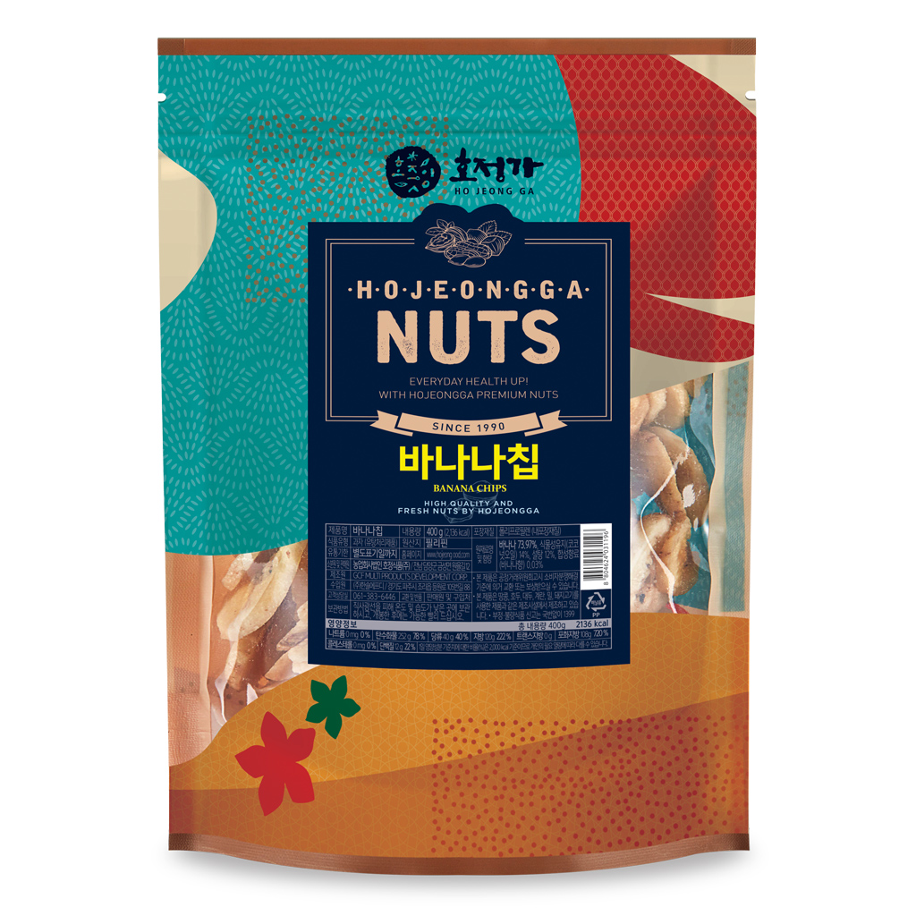 호정가 넛츠 바나나칩(봉지) 400g / 견과류 슈퍼푸드