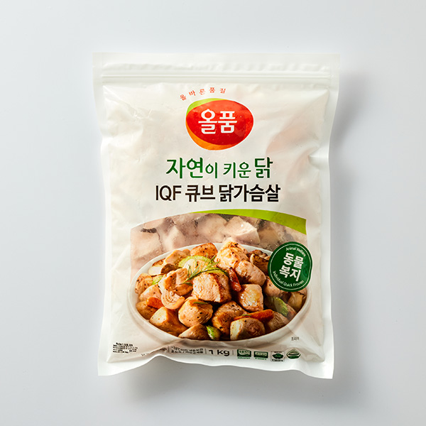 [동물복지] IQF큐브 닭가슴살 1kg