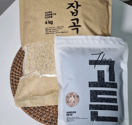 [전북마을기업] 23년산 햇 찰보리+서리태 콩 1kg (5kg) 대표이미지 섬네일