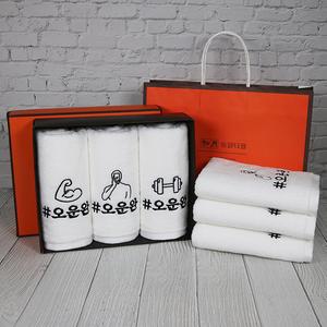 송월 오운완 스포츠 수건 3매 선물세트(오렌지)+쇼핑백(오렌지) 상품이미지