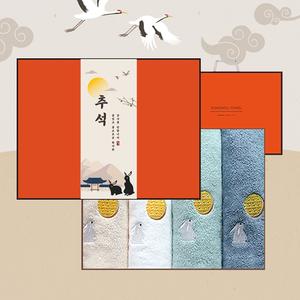 [★띠지]송월타올 프리미엄 추석선물세트(달토끼4p+오렌지)+쇼핑백(오렌지) 상품이미지