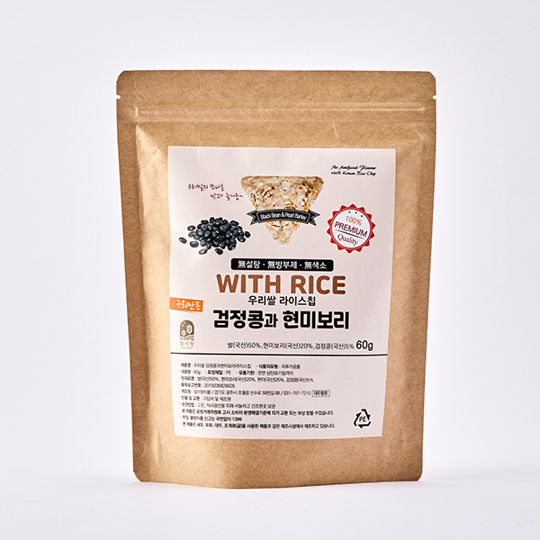 우리쌀 검정콩과 현미보리 라이스칩(60g)