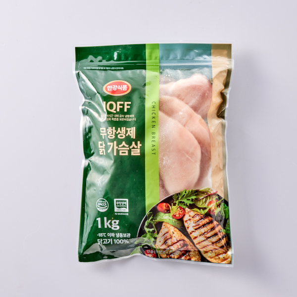  IQFF 무항생제 닭 가슴살(1kg/냉동)