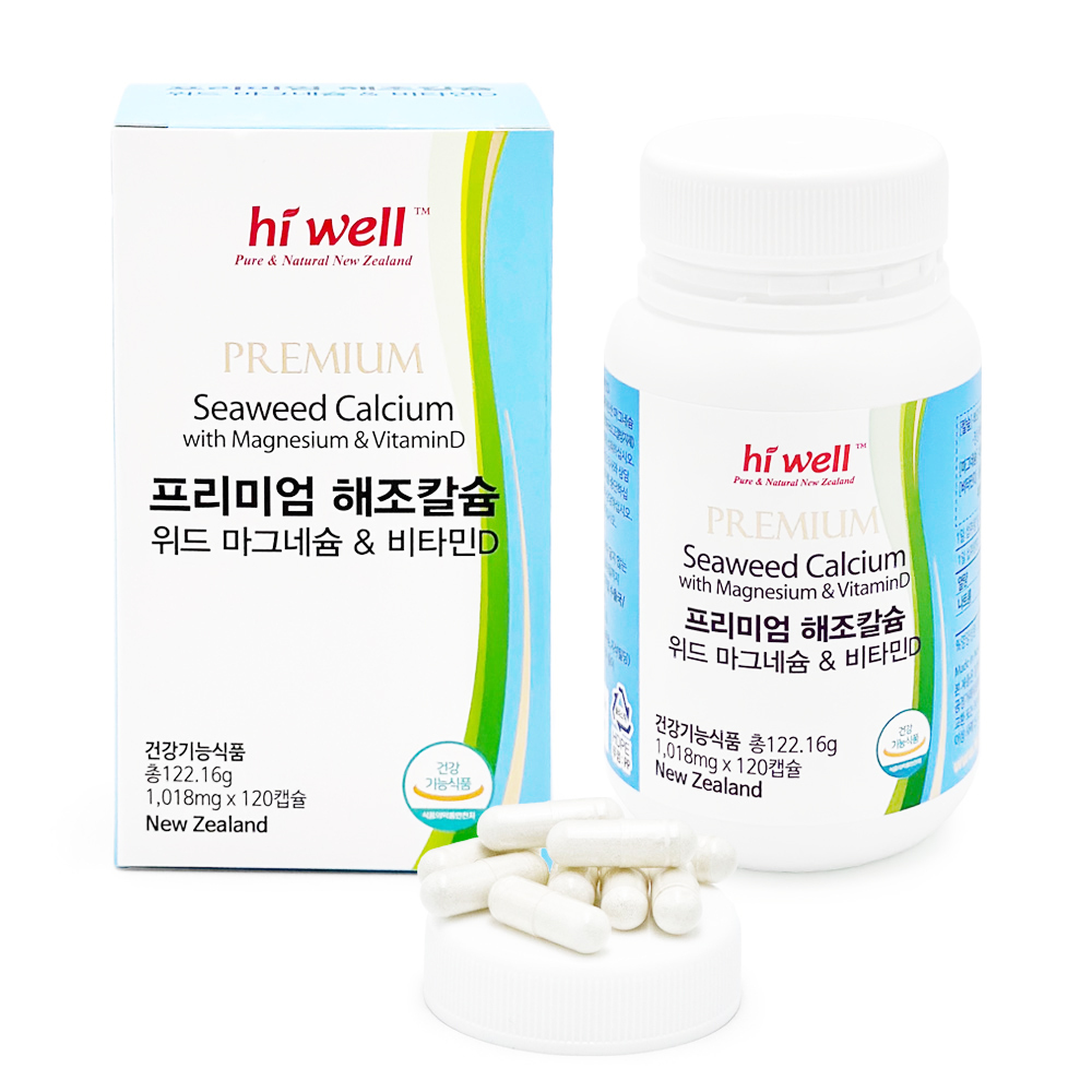 하이웰 해조칼슘 마그네슘 비타민D 1018mg x 120캡슐 (2개월분)