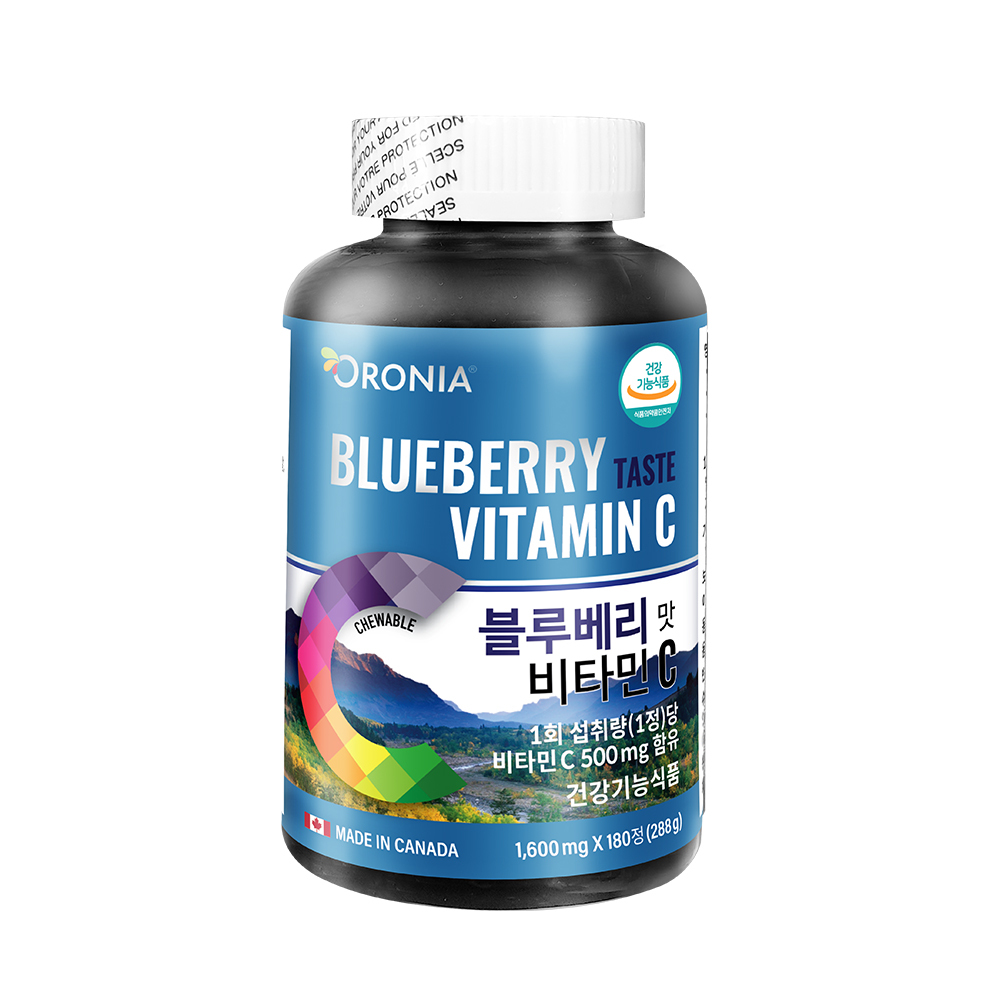 오로니아 블루베리맛 비타민C 영양제 1600mg x 180정 (6개월분)