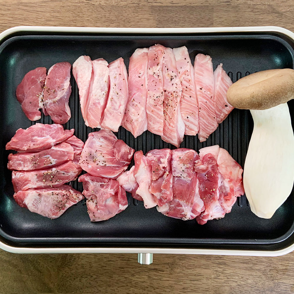 국내산 뒷고기 뽈살 설하 관자살 특수 부위모듬 1kg