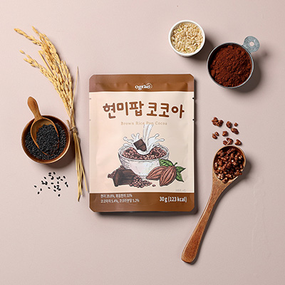 오그래 현미팝 30g (코코아,딸기,카라멜) 9팩