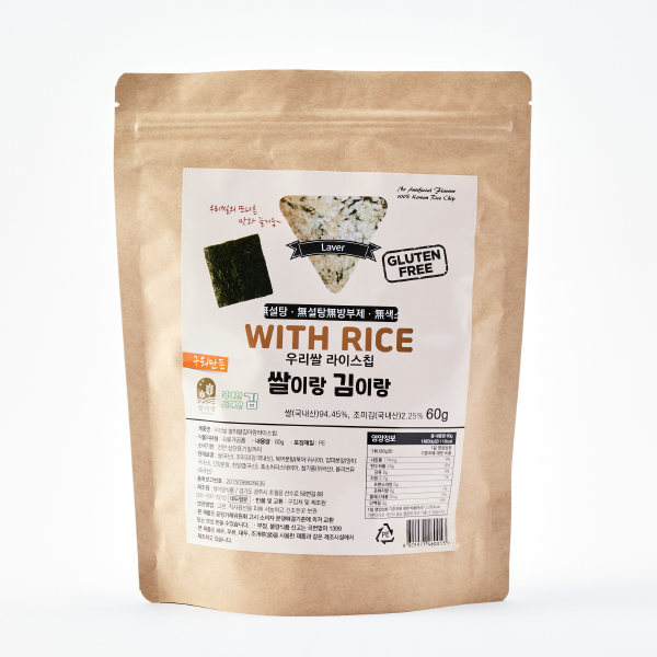 우리쌀 쌀이랑 김이랑 라이스칩(60g)