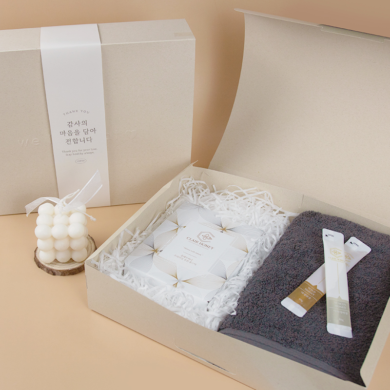 프리미엄 꿀 수건 답례품B(에르모1+꿀스틱 10포) 선물세트 단체선물 기념선물