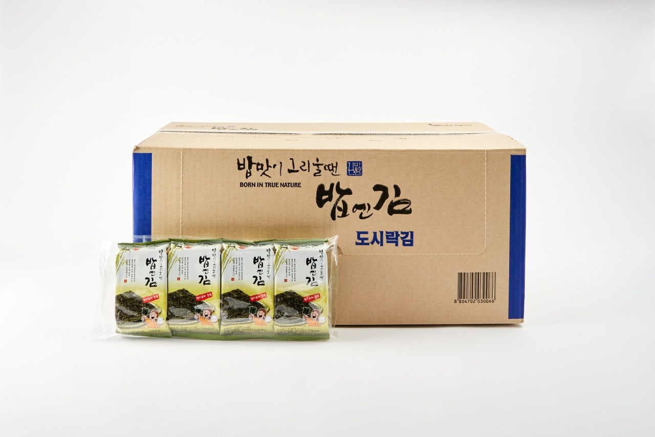 [대용량] 밥엔김 4단 도시락김 1박스 (4g x 96봉)