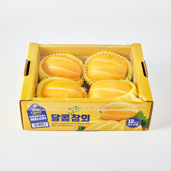 [특품] 성주 달콤 참외(4입/1kg)