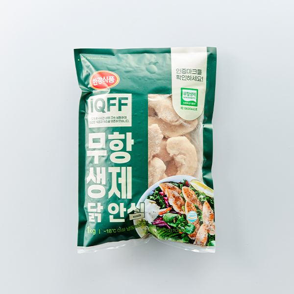 [냉동/특가]IQFF 무항생제 닭 안심 1kg