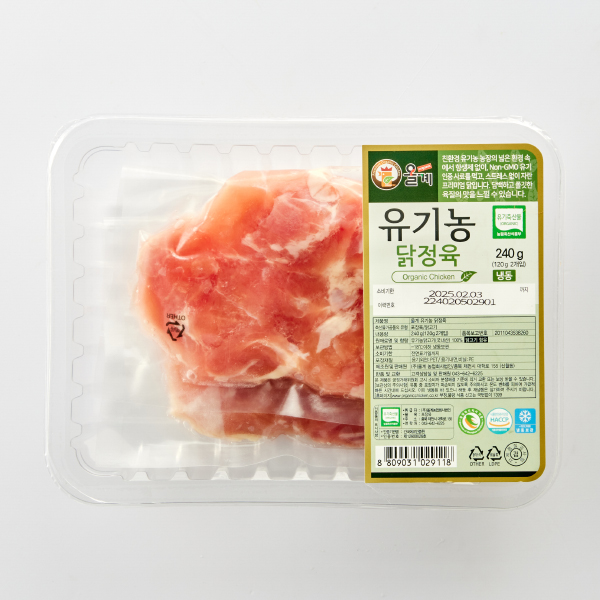 [입점특가] 유기농 닭다리살(정육) 240g
