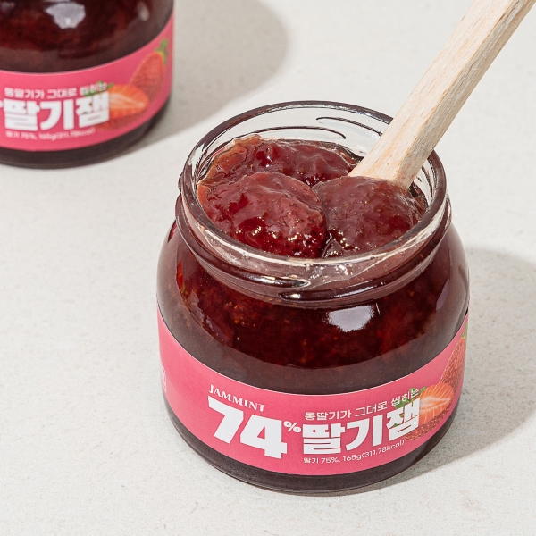 [무료배송] JAMMINT 74% 과일잼 4종 딸기 살구 블루베리 체리 (165g*3병)