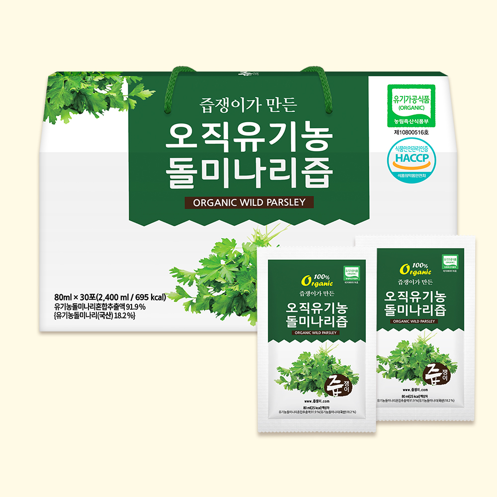 즙쟁이 유기농 돌미나리즙 1박스 30포 대표이미지 섬네일