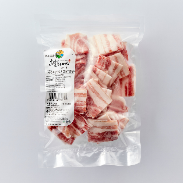 제주 흑돼지 한입 오겹살(냉동, 600g)